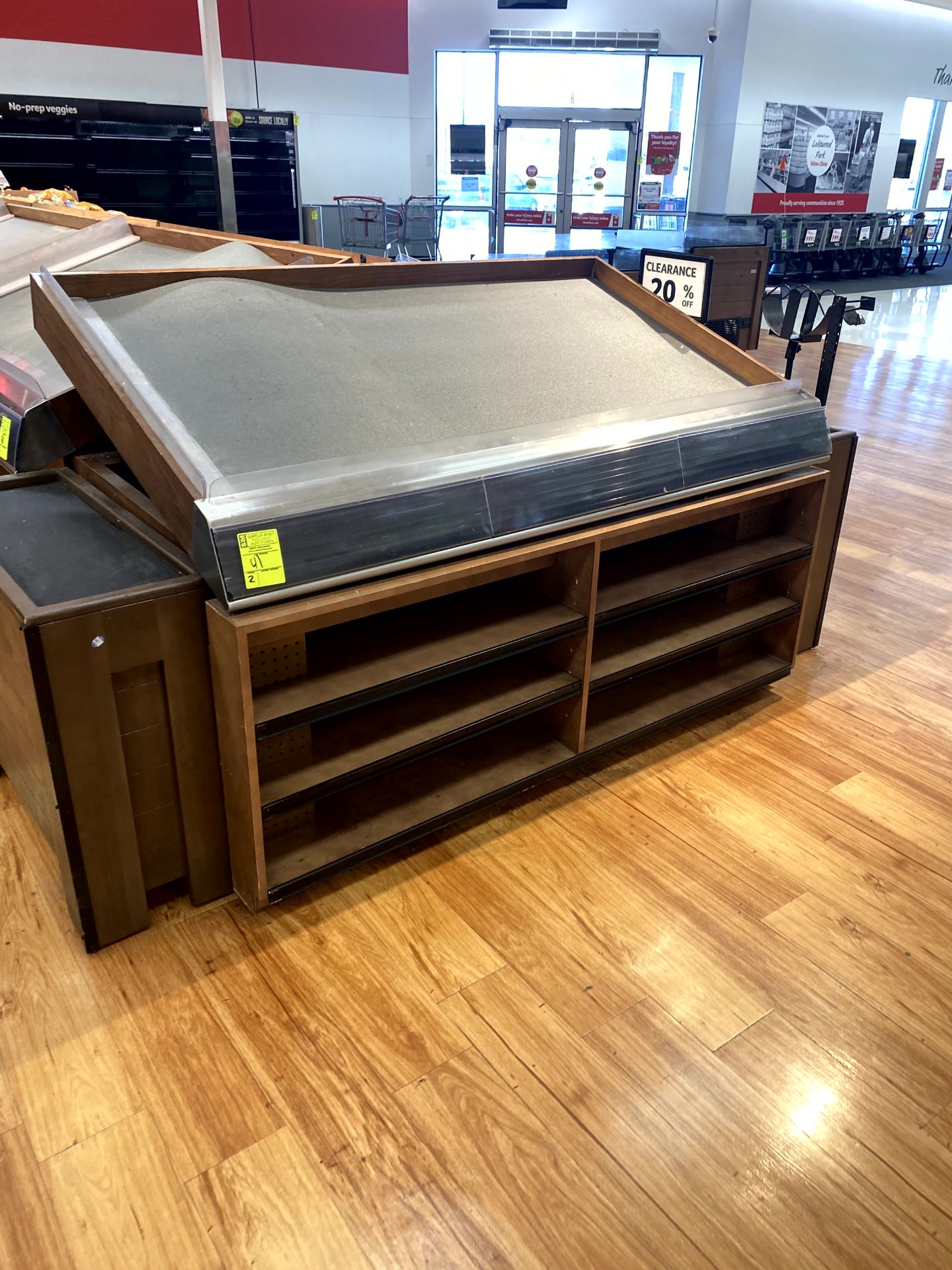 6FT WOOD PRODUCE SLANT TABLES