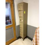 TWO METAL LOCKERS WITH SIX DOORS EACH