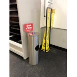 WIPE BIN STATION WITH UMBRELLA BAGS AND WET FLOOR SIGN
