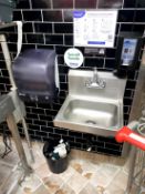 HAND SINK WITH PAPER TOWEL/SOAP DISPENSER