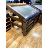 6FT WOOD PRODUCE SLANT TABLES