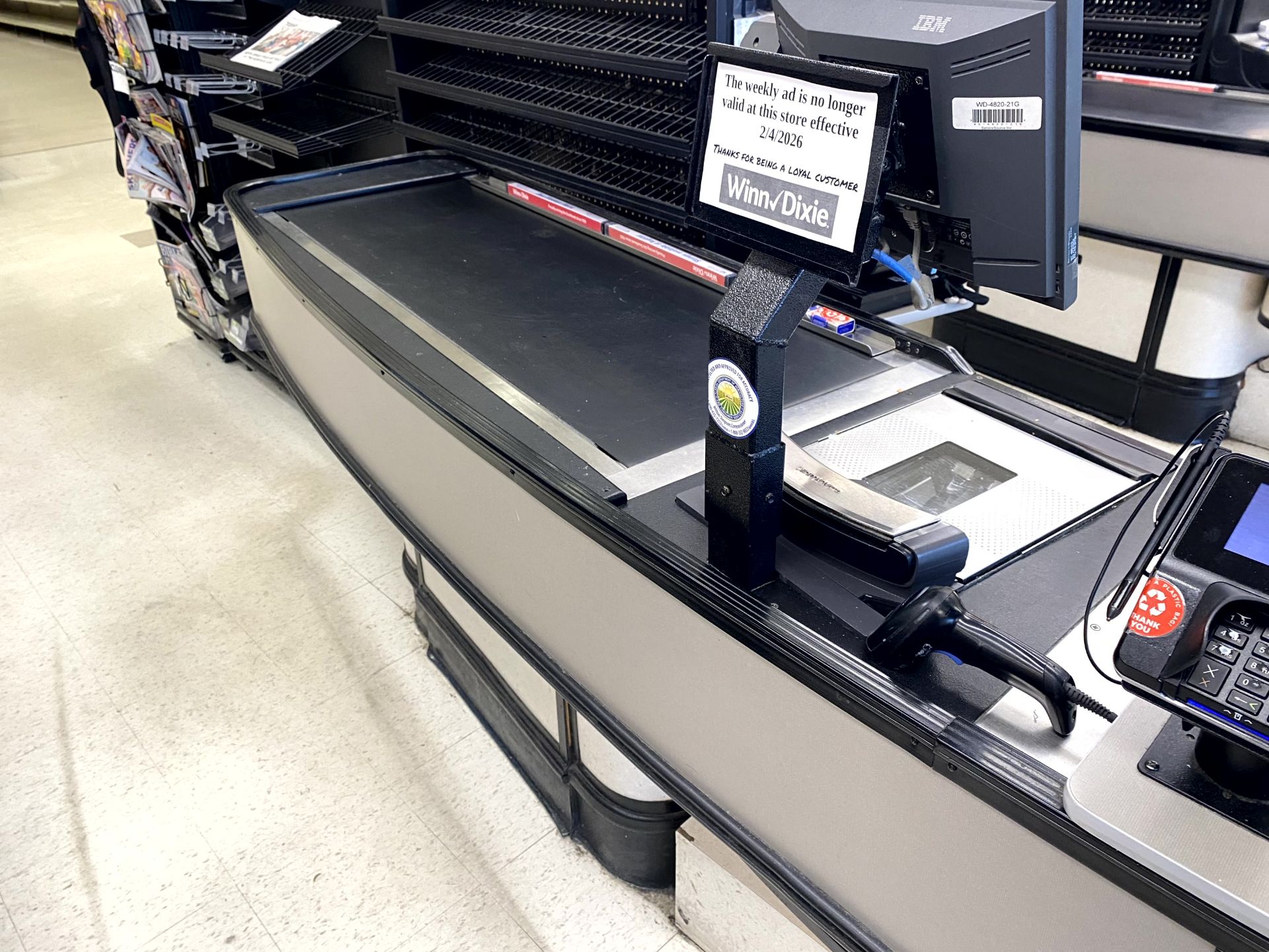 UNMARKED SINGLE BELT CHECKLANE (POS NOT INCLUDED) - Image 2 of 3