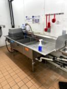 THREE COMPARTMENT STAINLESS STEEL SINK