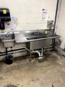 TWO COMPARTMENT STAINLESS STEEL SINK WITH SIDE SINK