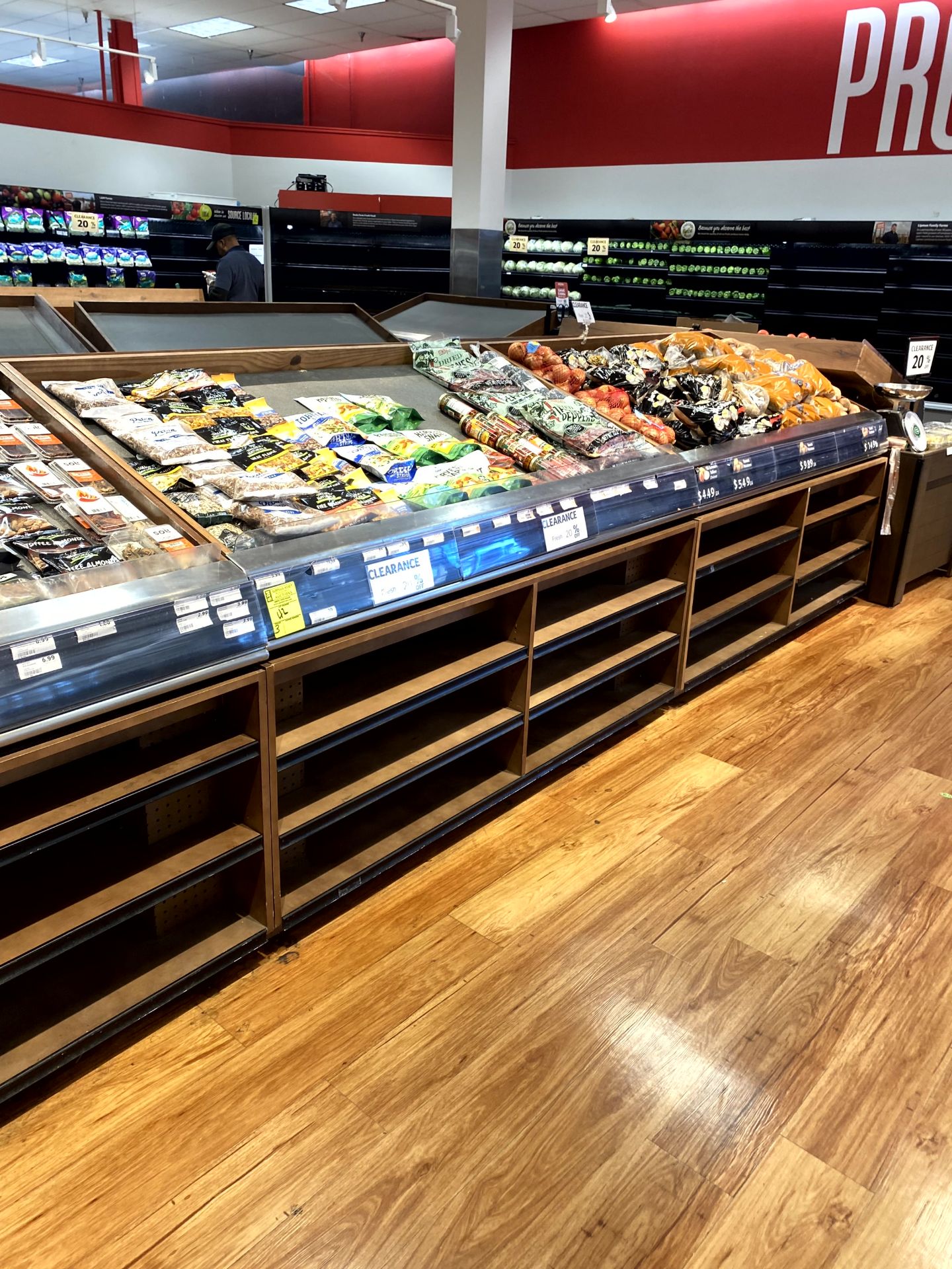 6FT WOOD PRODUCE SLANT TABLES