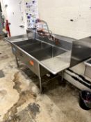 THREE COMPARTMENT STAINLESS STEEL SINK