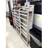 NARROW MERCHANDISERS BEHIND CUSTOMER SERVICE DESK