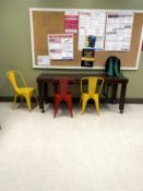 TABLES, CHAIRS AND METRO RACK IN BREAK ROOM