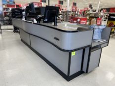 UNMARKED SINGLE BELT CHECKSTAND (NO POINT OF SALES)