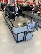 UNMARKED SINGLE BELT CHECKSTAND (NO POINT OF SALES)