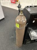 HELIUM TANK AND WOODEN ENCLOSURE
