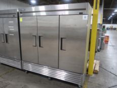 True 3-door stainless refrigerator