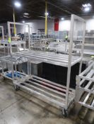 aluminum cooler rack, on casters