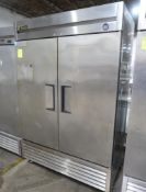 True 2-door stainless freezer