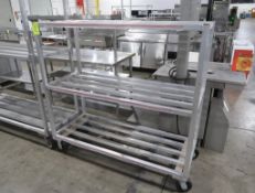 aluminum cooler rack, on casters