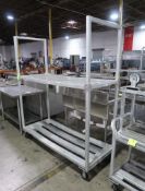 aluminum cooler rack, on casters