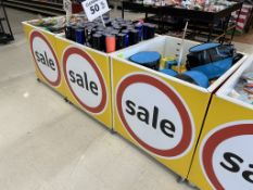 36IN X 36IN PORTABLE BIN STYLE MERCHANDISERS