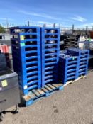 TWO PALLETS OF BLUE STACKING CRATES