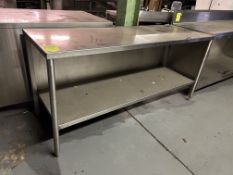 72IN X 24IN X 34IN STAINLESS STEEL TABLE