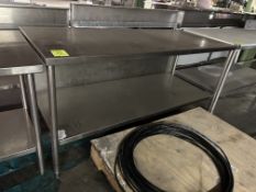 72IN X 30IN X 34IN STAINLESS STEEL TABLE