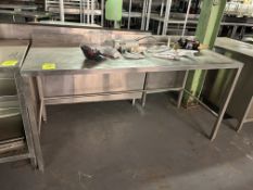 6FT STAINLESS STEEL TABLE W/ BACKSPLASH