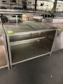 4FT STAINLESS STEEL TABLE W/ STORAGE