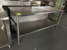 72IN X 30IN X 34IN STAINLESS STEEL TABLE