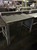 48IN X 30IN X 40IN POLYTOP TABLE W/ BACKSPLASH