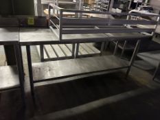 6FT STAINLESS STEEL TABLE W/ BACKSPLASH