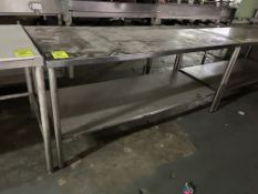 72IN X 30IN X 34IN STAINLESS STEEL TABLE