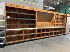 18FT WOODEN APOTHECARY MERCHANDISING UNIT