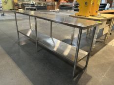 JOHN BOOS 96IN X 24IN X 36IN STAINLESS STEEL TABLE