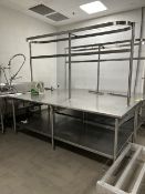 8FT STAINLESS STEEL TABLE W/ OVERSHELF