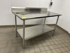 JOHN BOOS 5FT STAINLESS STEEL TABLE W/ BACKSPLASH