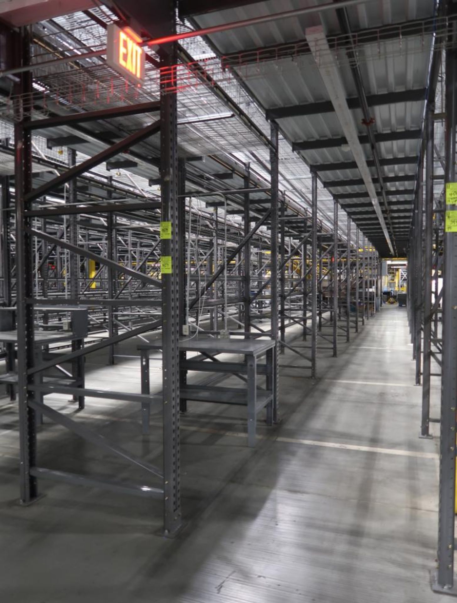12) sections of pallet racking