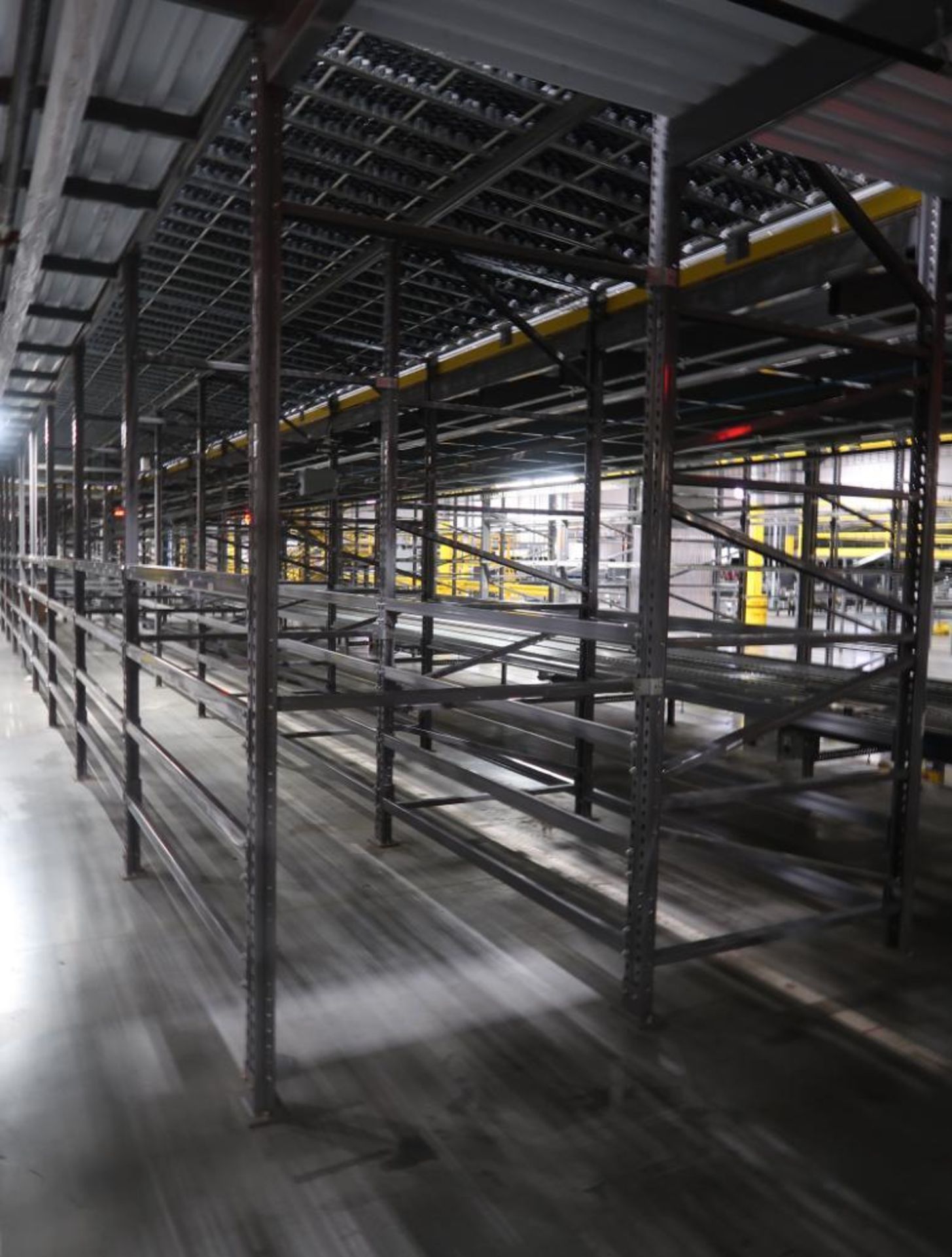 10) sections of pallet racking w/ gravity flow rollers - Image 2 of 8
