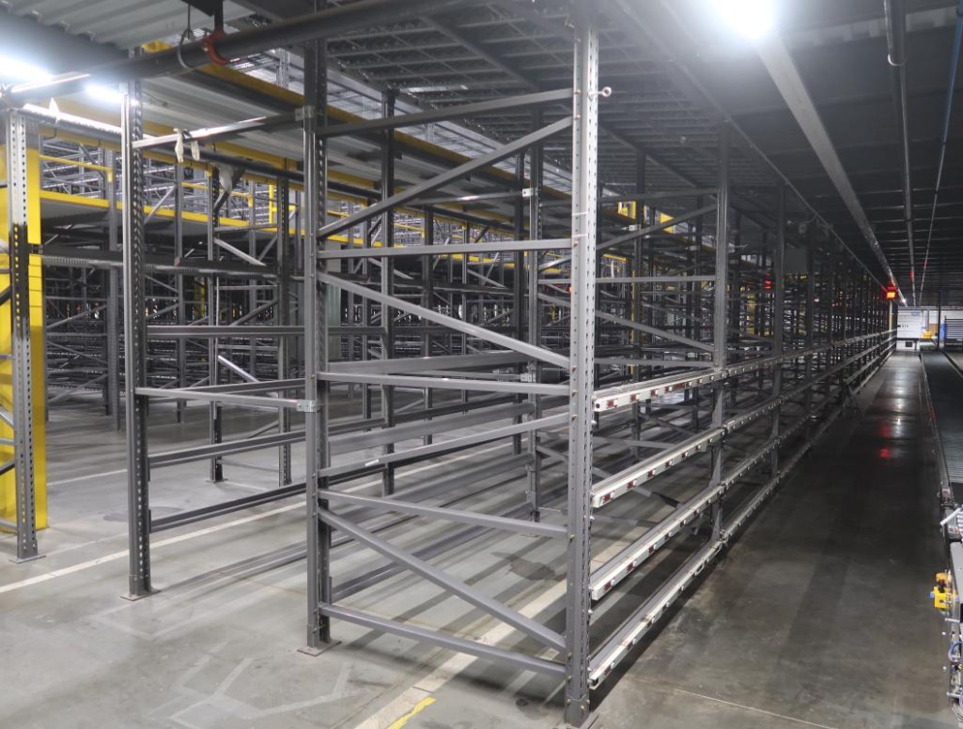 11) sections of pallet racking w/ gravity flow rollers - Image 2 of 9