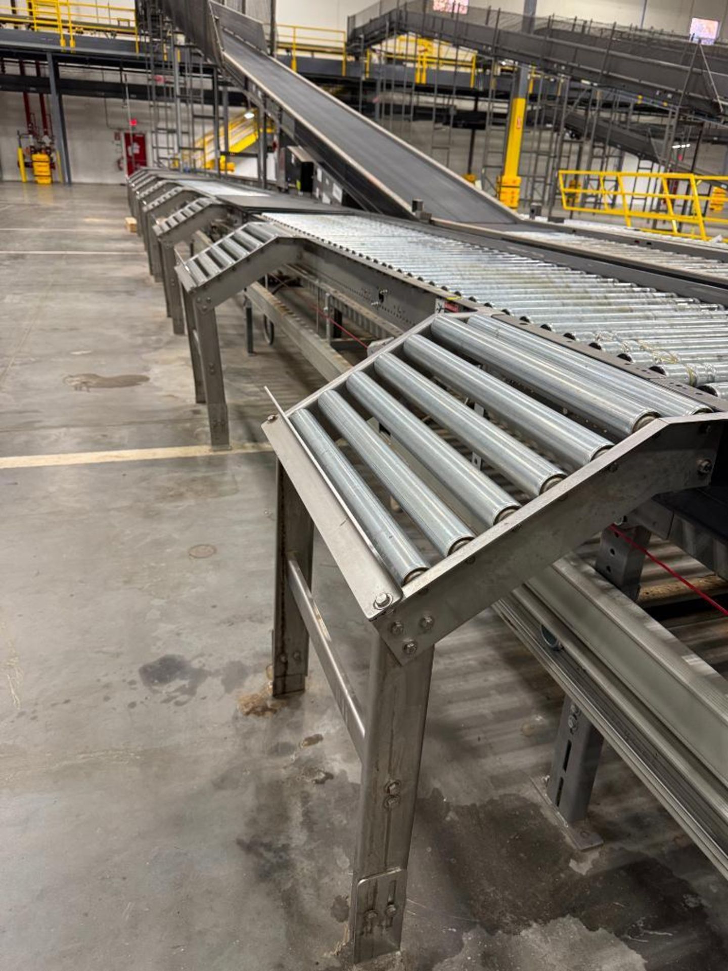 Invata partially powered roller conveyor w/ pack stations - Image 3 of 4