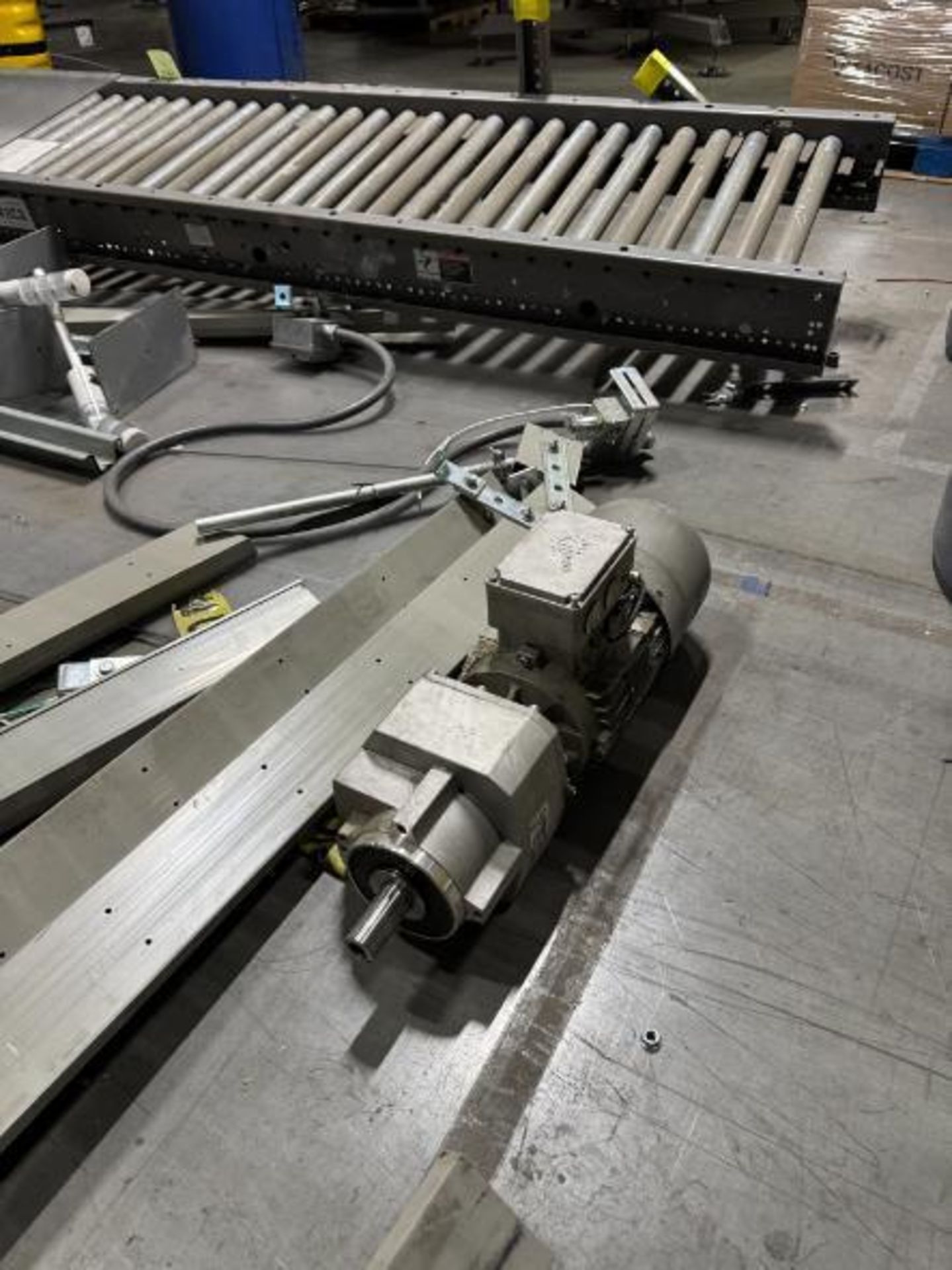 group of misc- roller conveyors & stands, motors, parts, - Image 8 of 10