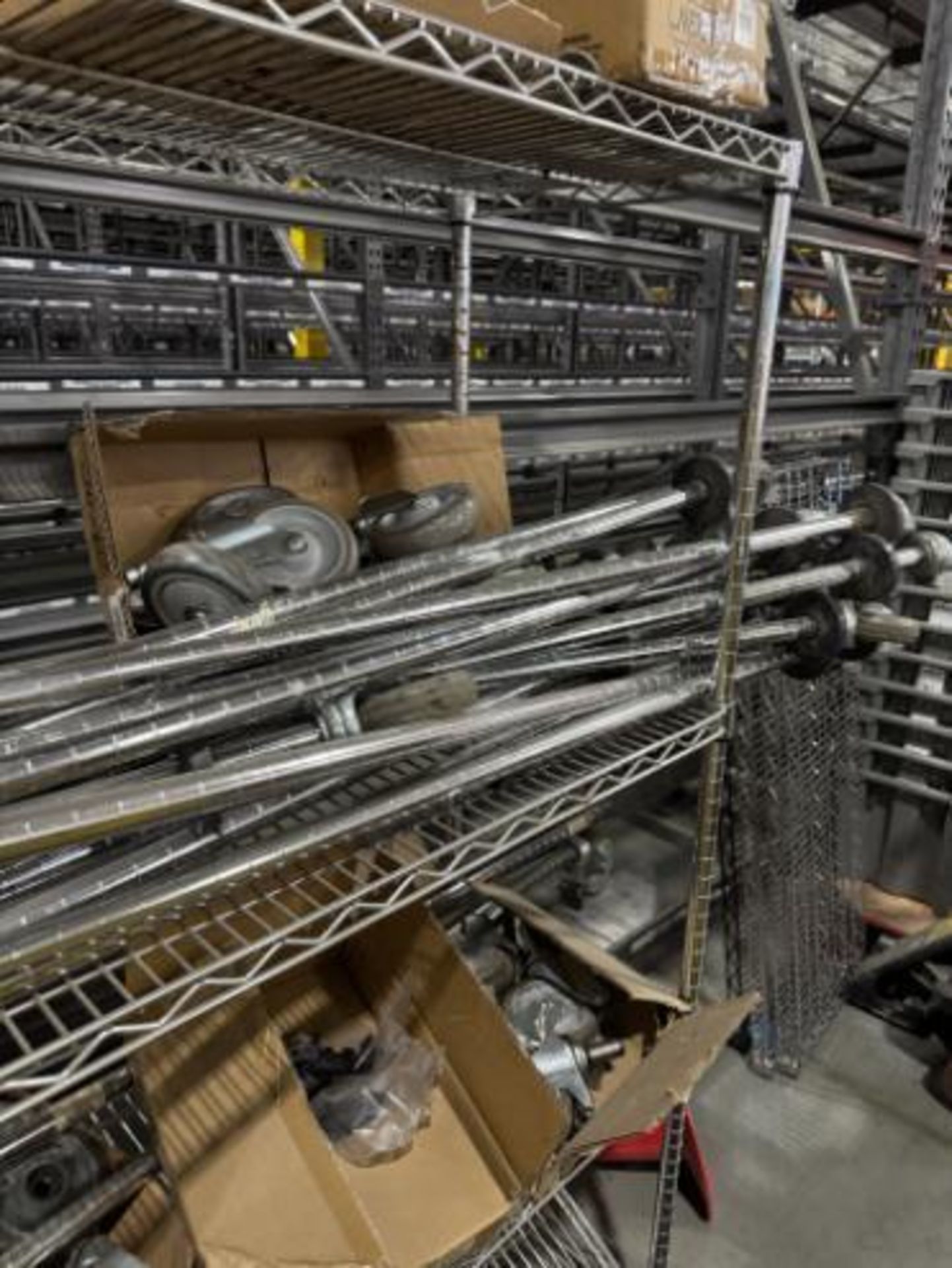 wire shelving parts, on 48" x 18" x 63" rack - Image 2 of 3