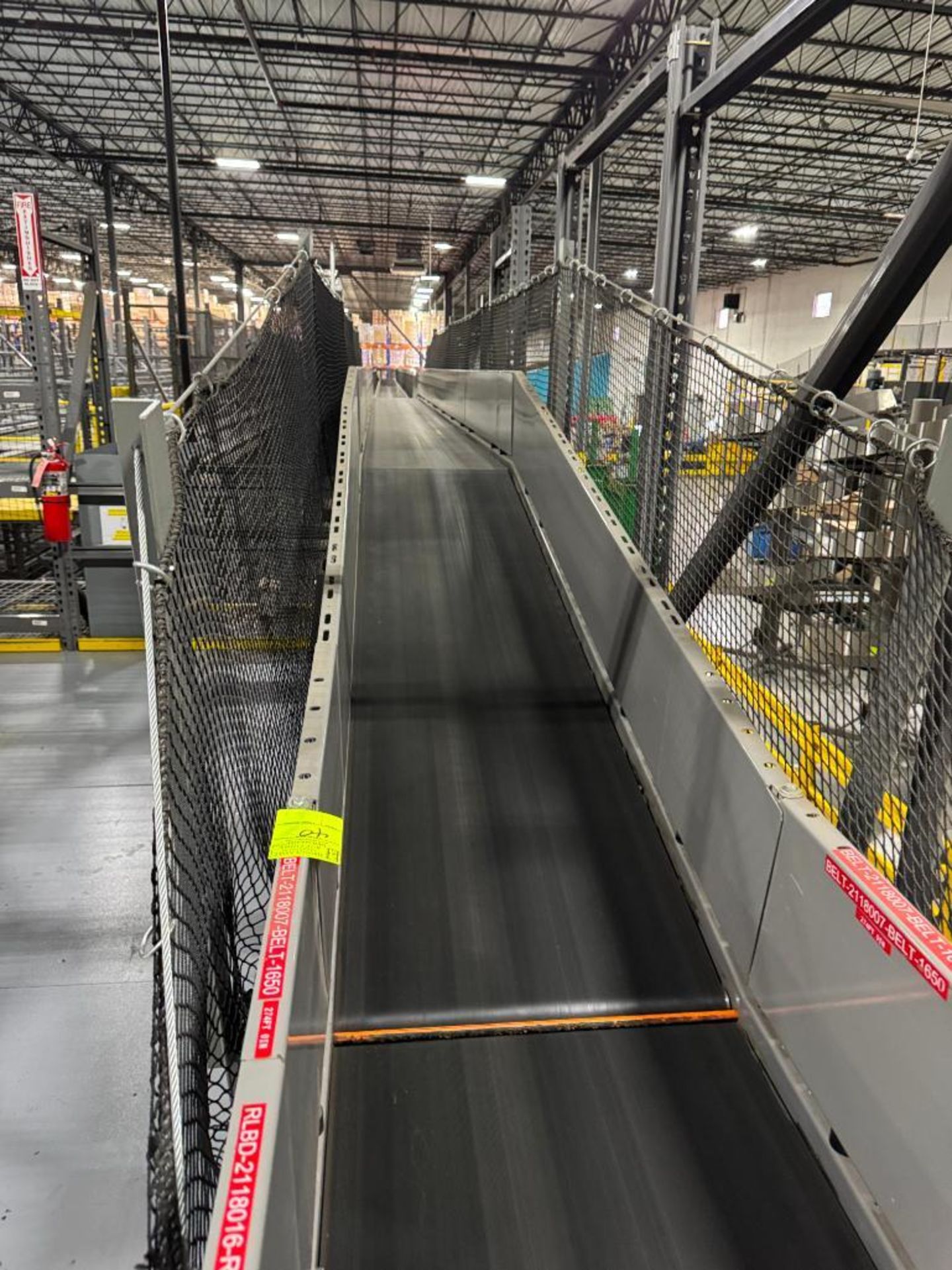 Invata conveyor belt on ~16' uprights