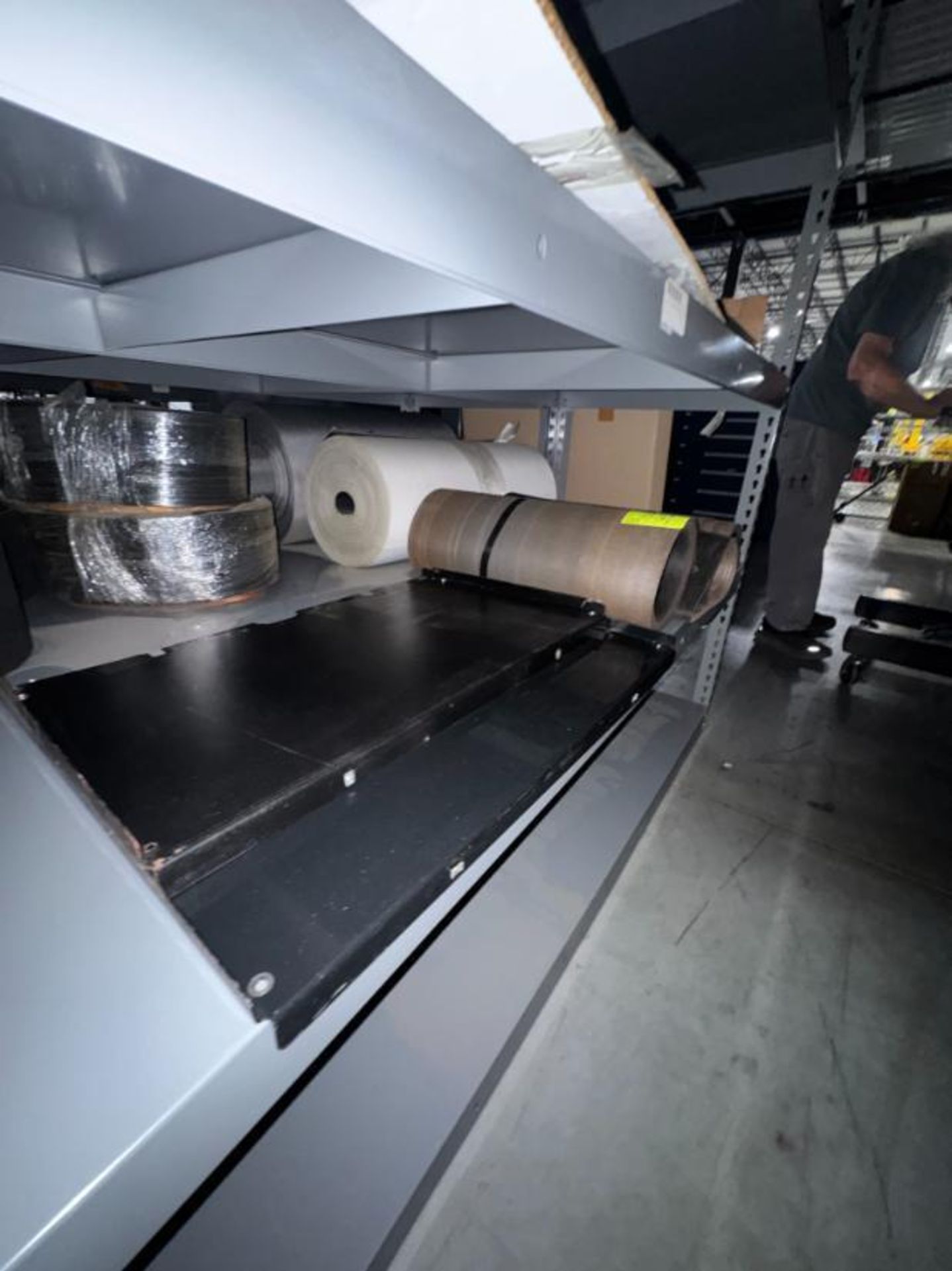 contents of warehouse racks- conveyor belts, roller bars, - Image 2 of 5