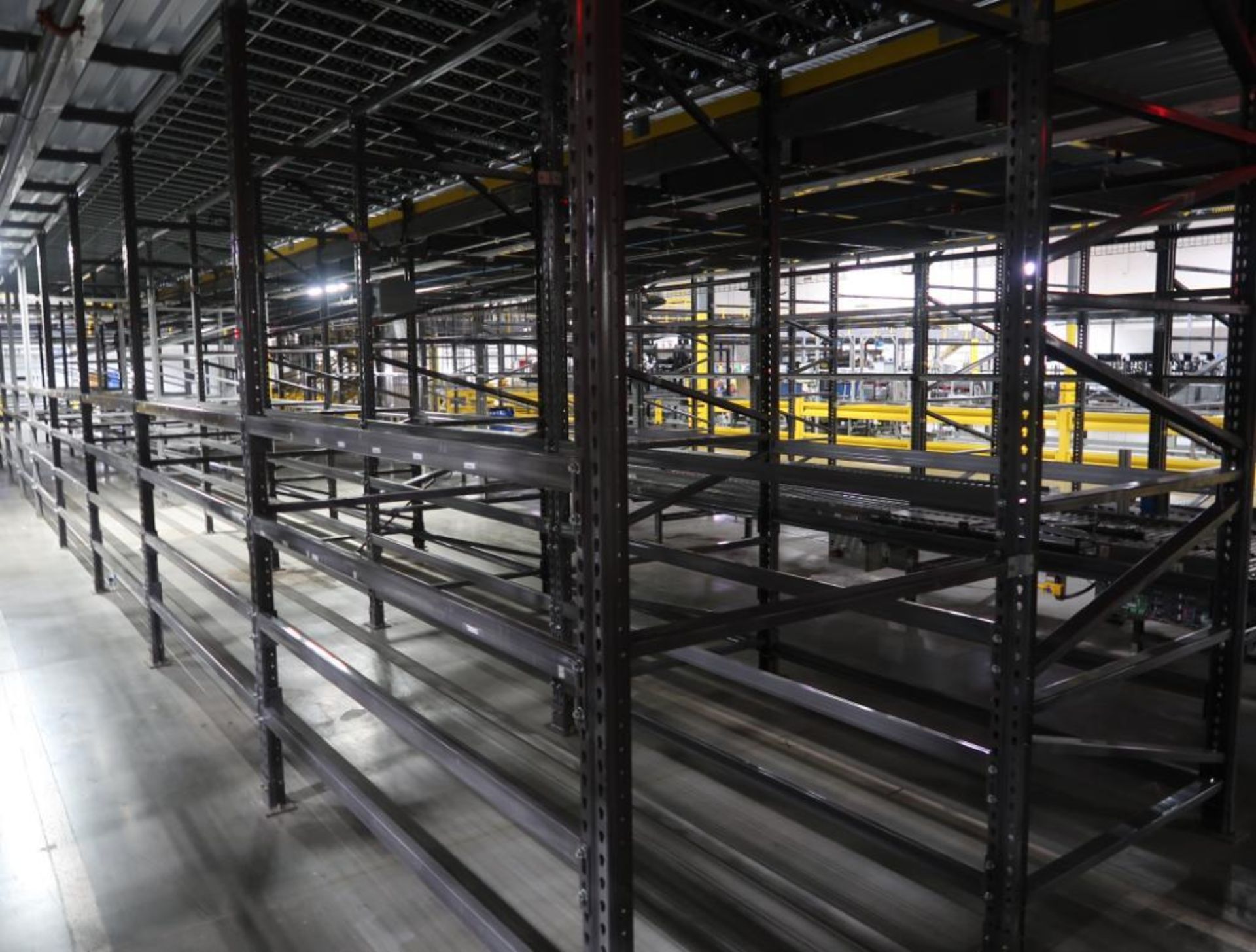 11) sections of pallet racking w/ gravity flow rollers - Image 2 of 4
