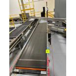 Invata conveyor belt w/ powered rollers joins second belt