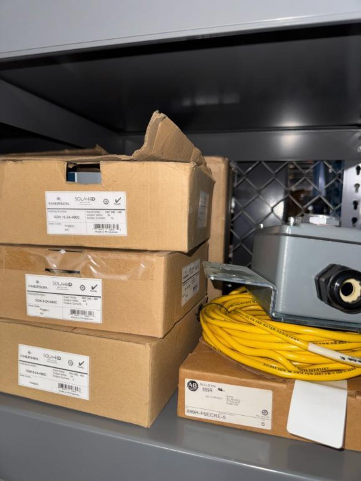 contents of shelf- power supplies, conveyor parts, etc - Image 5 of 6