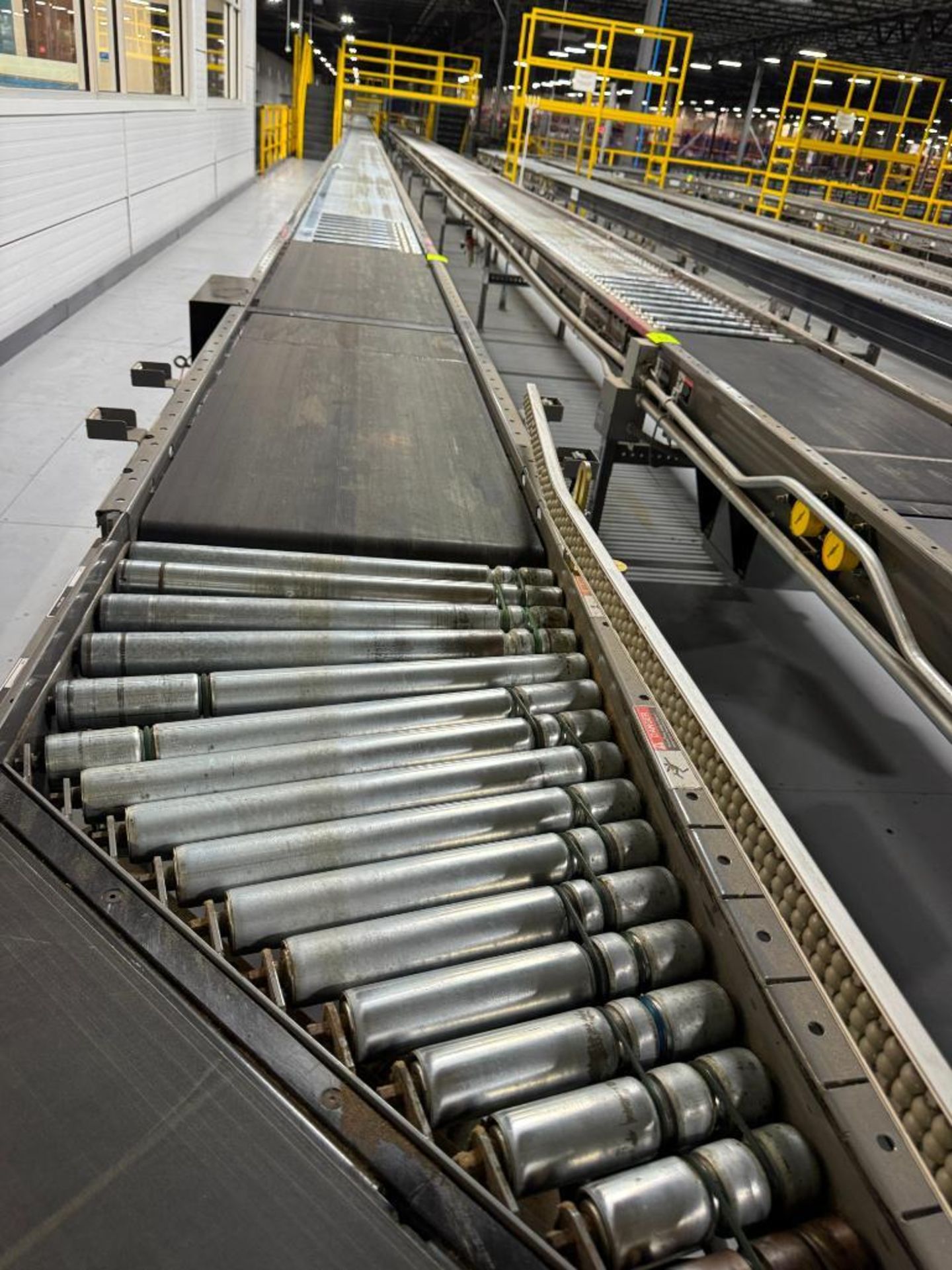 Invata conveyor belt w/ powered rollers joins second belt - Image 3 of 3