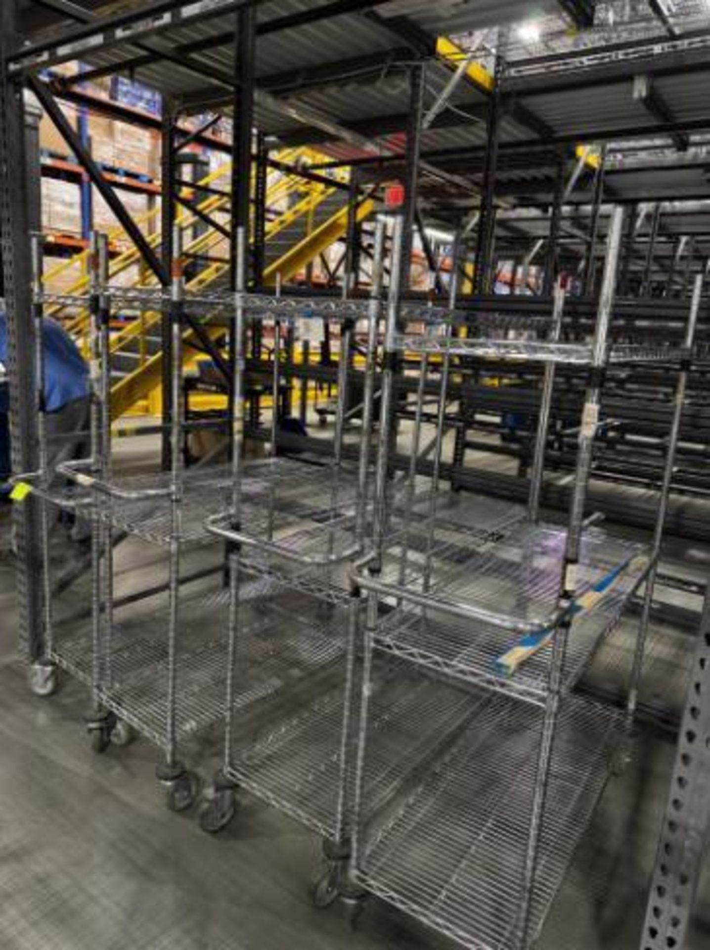 wire shelving units, on casters - Image 2 of 2