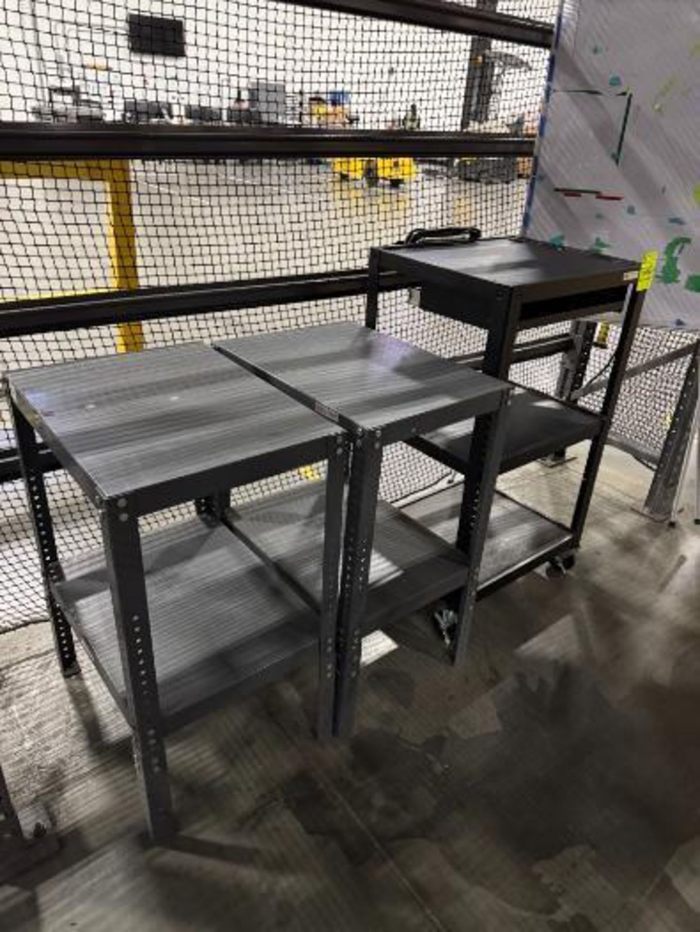2) steel tables, A/V cart, & white board - Image 2 of 2
