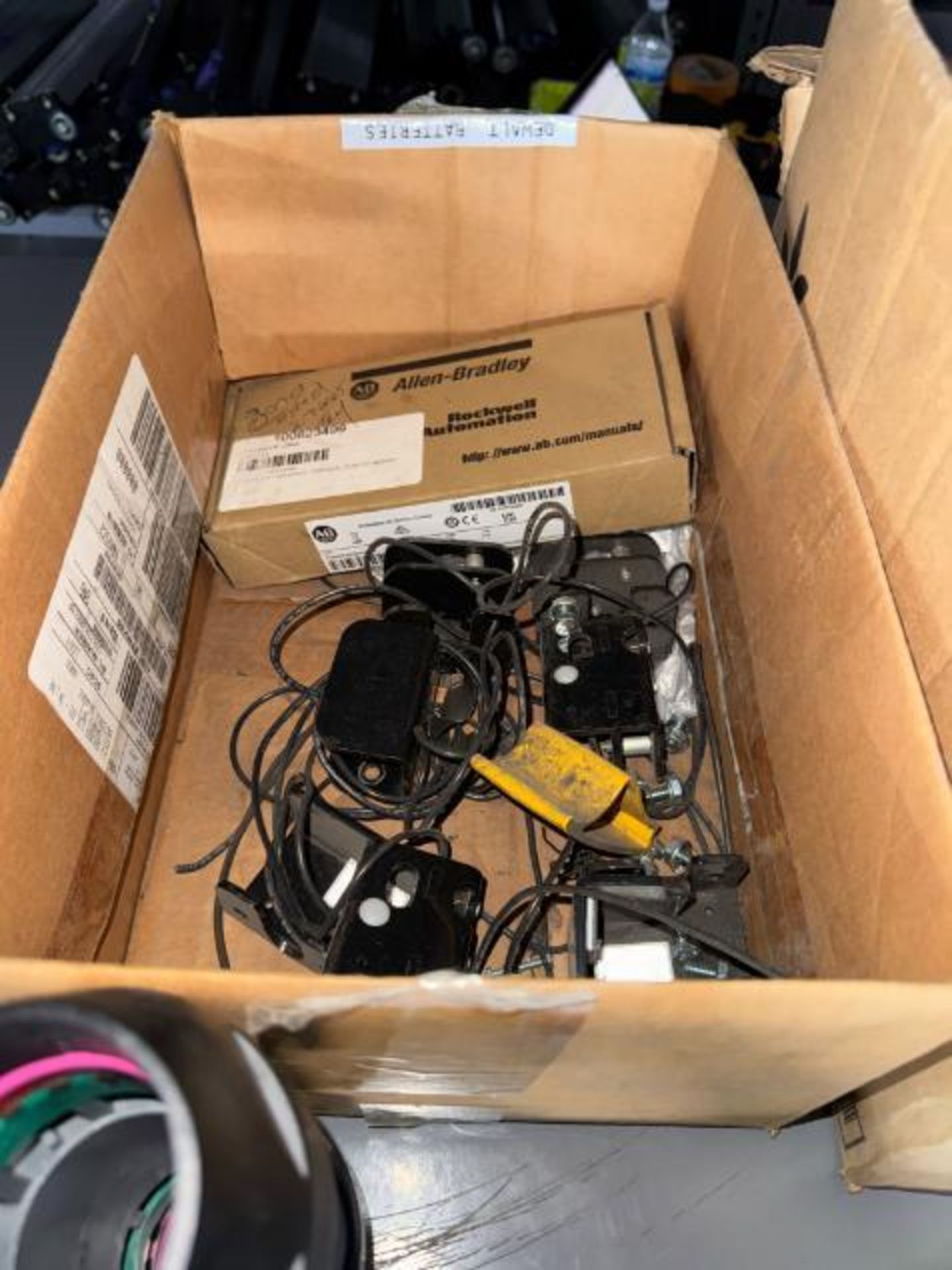 rest of shelf contents- 21 1/2" conveyor belt, misc parts - Image 2 of 4