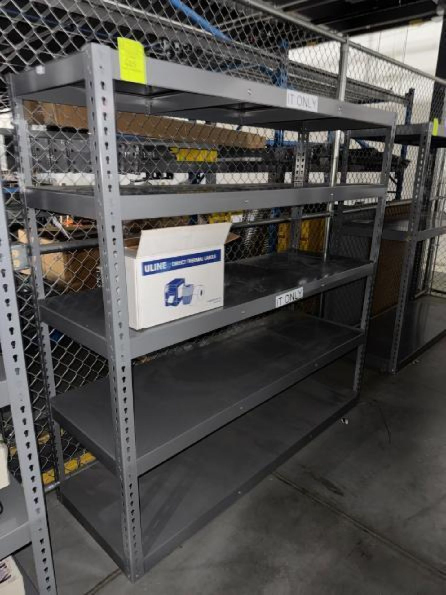 warehouse shelving unit, no contents
